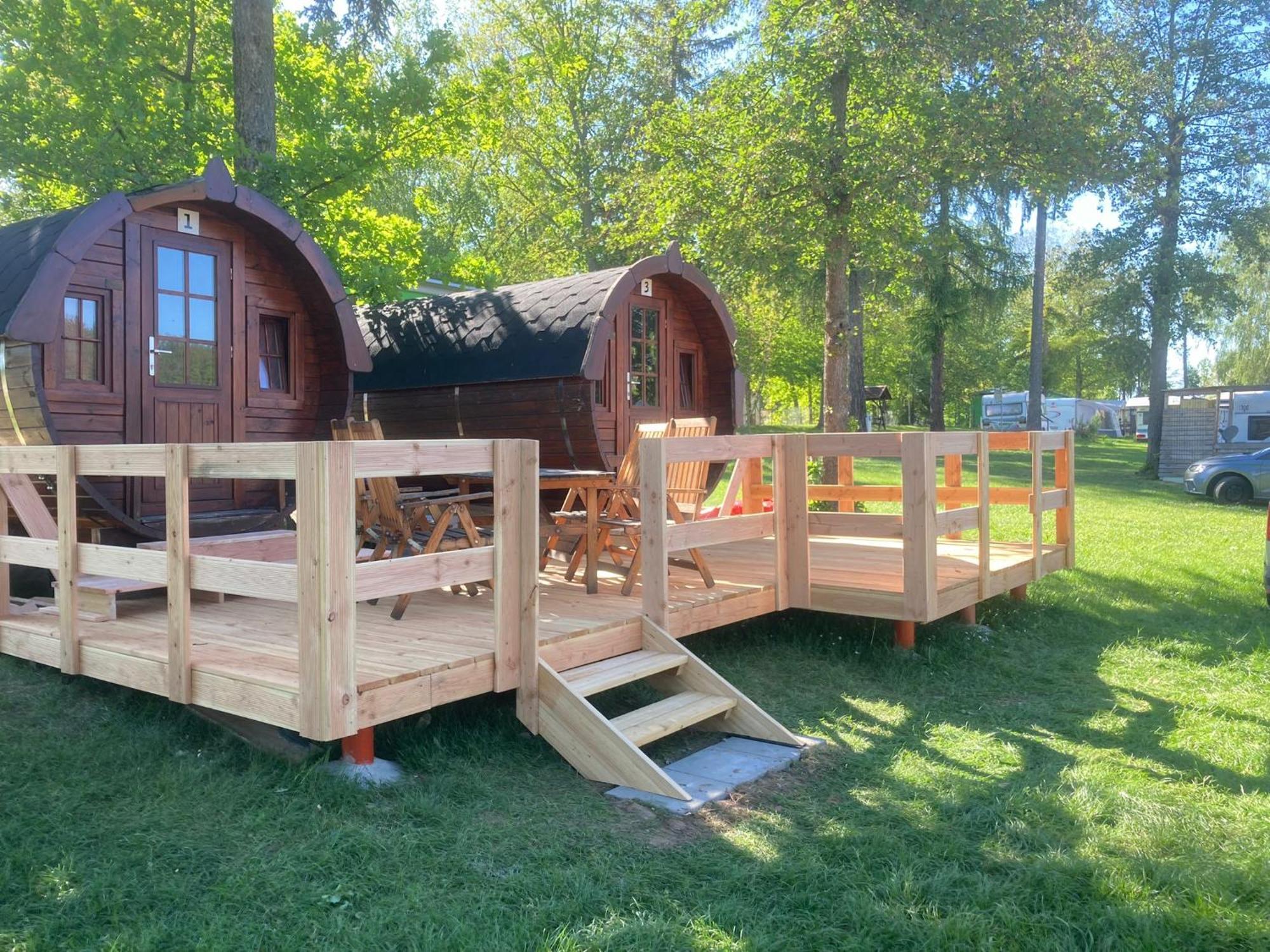 Campingplatz Koberbachtalsperre - Campingfass Mieten Langenbernsdorf 外观 照片